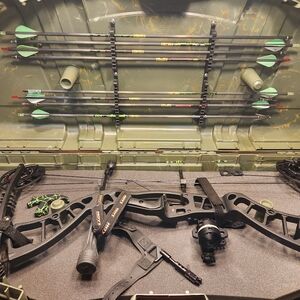 Compound Bow with Arrows and Case